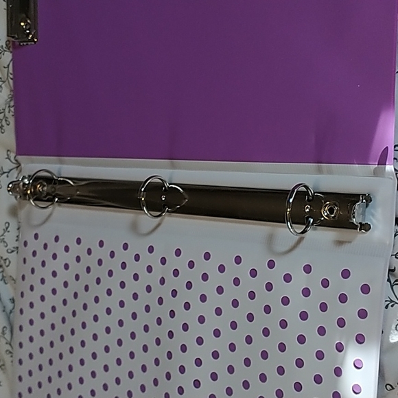 Vintage Trapper Keeper Designer Series Purple Sunset 1990's Folders Organizer - Picture 5 of 8